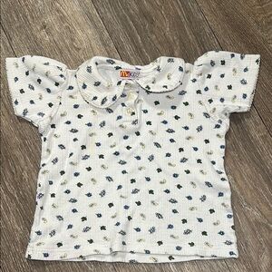 McKids McDonalds vintage White Floral Shirt